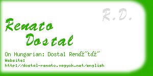 renato dostal business card